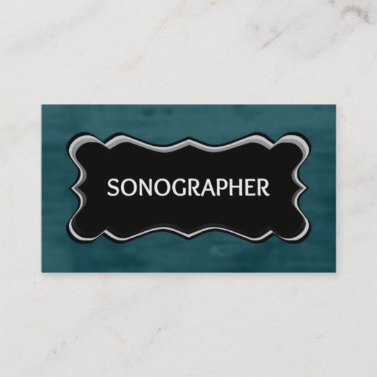 Carte De Visite Sonographe Élégant Nom Plaque (Devant)