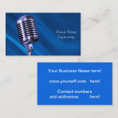 Carte de visite sonore (Devant / Derrière)