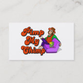 Carte De Visite Sont souteneurs mon chimpanzé (Dos)