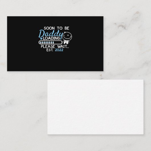 Carte De Visite Soon to Be Daddy 2022 Father's Day First Time (Devant / Derrière)