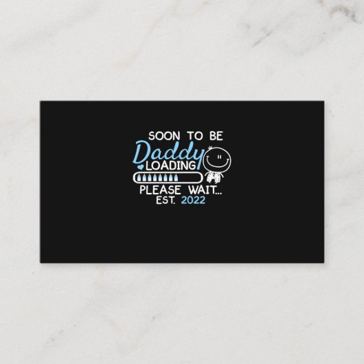 Carte De Visite Soon to Be Daddy 2022 Father's Day First Time (Devant)