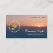 Carte De Visite Soothing Sunset Add Logo Funeral Director (Devant)