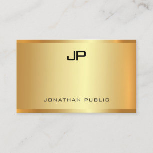 Carte De Visite Sophisticated Gold Look Modèle élégant moderne