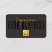 Carte De Visite Sophisticated Modern Black Yellow Logo Generic (Devant)