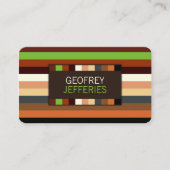 Carte De Visite Sophisticated Stripes Motif (Devant)