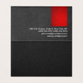 Carte De Visite Sophisticated Stylish Red Grey Pattern Modern (Intérieur déplié)
