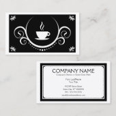 Carte De Visite sophistication de la tasse de café (Devant / Derrière)
