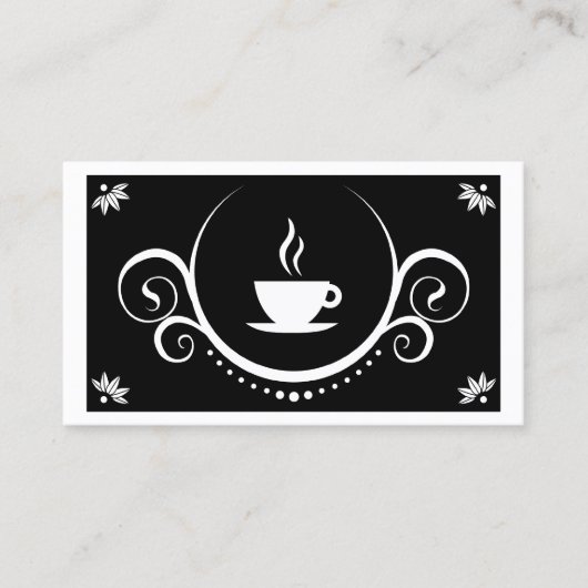 Carte De Visite sophistication de la tasse de café (Devant)