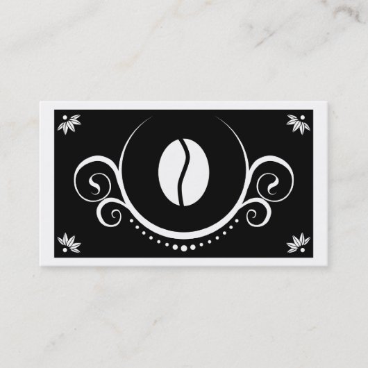 Carte De Visite sophistication des grains de café (Devant)