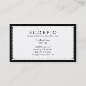 Carte De Visite sophistication du scorpio (Dos)