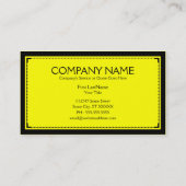Carte De Visite sophistication jaune (Dos)