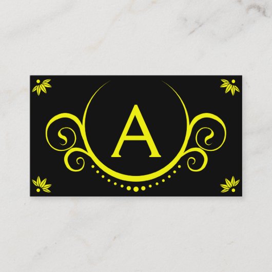 Carte De Visite sophistication jaune (Devant)