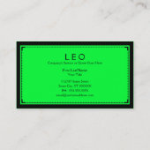 Carte De Visite sophistication leo (Dos)
