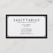 Carte De Visite sophistication sagittaire (Dos)