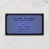 Carte De Visite sophistications de bleu royal (Dos)