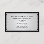 Carte De Visite sophistications de loi (Dos)