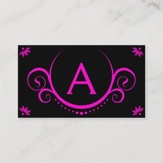 Carte De Visite sophistications roses (Devant)