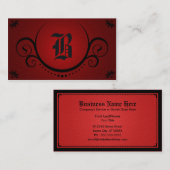 Carte De Visite sophistications rouges (Devant / Derrière)