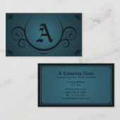 Carte De Visite sophistications turquoises (Devant / Derrière)
