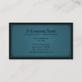 Carte De Visite sophistications turquoises (Dos)