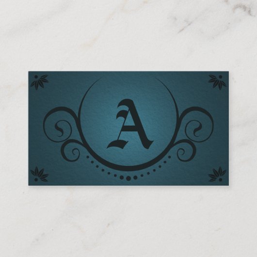 Carte De Visite sophistications turquoises (Devant)