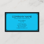 Carte De Visite sophistications turquoises (Dos)