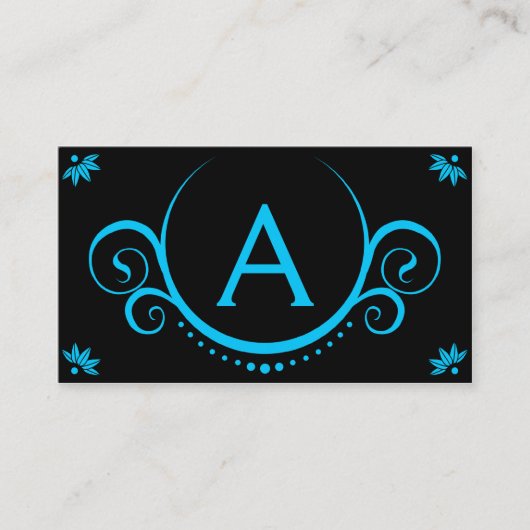 Carte De Visite sophistications turquoises (Devant)