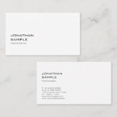 Carte De Visite Sophistiqué Design simple Moderne Plaine tendance (Devant / Derrière)