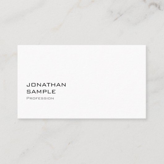 Carte De Visite Sophistiqué Design simple Moderne Plaine tendance (Devant)