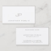 Carte De Visite Sophistiqué élégant moderne tendance sobre élégant (Devant / Derrière)