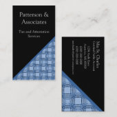 Carte de visite sophistiqué, Gras Bleu (Devant / Derrière)