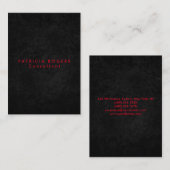 Carte De Visite Sophistiqué gris noir rouge professionnel (Devant / Derrière)