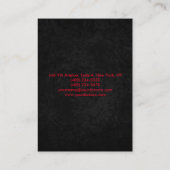 Carte De Visite Sophistiqué gris noir rouge professionnel (Dos)