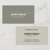 Carte De Visite Sophistiqué Harmonic Colors Plain Company Moderne (Devant / Derrière)