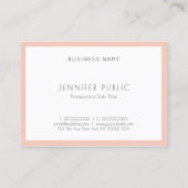 Carte De Visite Sophistiqué Modèle design simple moderne tendance (Dos)