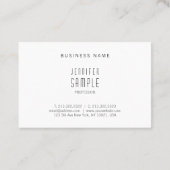 Carte De Visite Sophistiqué Moderne Minimal fin mince lisse (Dos)