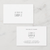 Carte De Visite Sophistiqué Moderne Minimal fin mince lisse (Devant / Derrière)