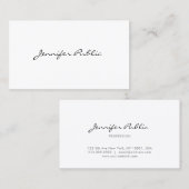 Carte De Visite Sophistiqué Moderne Professionnel élégant Chic Pla (Devant / Derrière)