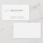 Carte De Visite Sophistiqué Monogramme Plain simple moderne (Devant / Derrière)