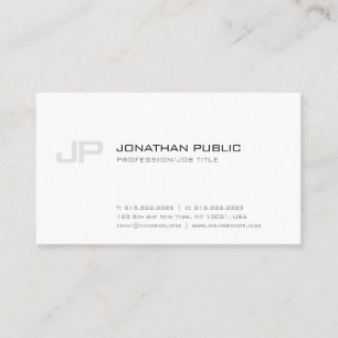 Carte De Visite Sophistiqué Monogramme Plain simple moderne