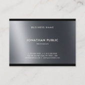 Carte De Visite Sophistiqué noir blanc professionnel moderne chic (Dos)