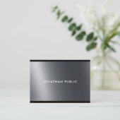 Carte De Visite Sophistiqué noir blanc professionnel moderne chic (Debout devant)