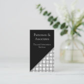 Carte de visite sophistiqué, noir et blanc (Debout devant)