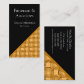 Carte de visite sophistiqué, Orange (Devant / Derrière)