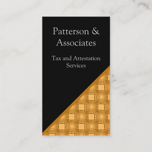 Carte de visite sophistiqué, Orange (Devant)