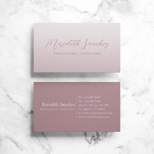 Carte De Visite Sophistiqué professionnel Mauve Rose rose Shimmer
