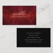 Carte De Visite Sophistiqué rouge (Devant / Derrière)