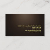 Carte De Visite Sophistiqué Sepia Brown Moderne Professionnel (Dos)