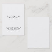 Carte De Visite Sophistiqué Simple Blanc Professionnel (Devant / Derrière)