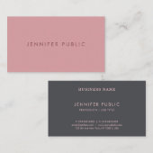 Carte De Visite Sophistiqué Simple Modèle Tendance Couleurs Modern (Devant / Derrière)